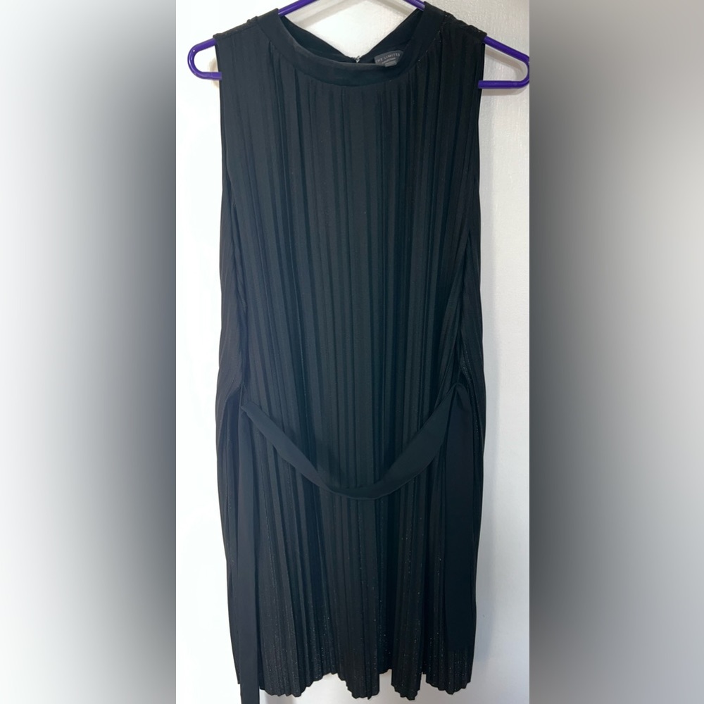 The Limited Collection Black Sparkle Party Dress Tie Belt Lined M
